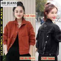 Áo khoác chống nắng chất jean - chất kaki kiểu túi BaBa form đẹp BB Jeans