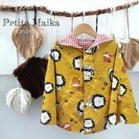 Áo khoác chống nắng, MẶC ĐƯỢC 2 MẶT, ĐỦ SIZE, áo choàng mặc 4 mùa, poncho, áo cánh dơi cho bé, mẫu M3 sư tử