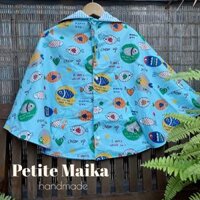 Áo khoác chống nắng, MẶC ĐƯỢC 2 MẶT, ĐỦ SIZE, áo choàng mặc 4 mùa, poncho, cánh dơi cho bé