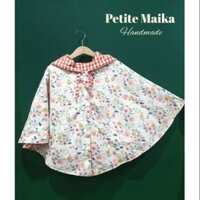 Áo khoác chống nắng, MẶC ĐƯỢC 2 MẶT, ĐỦ SIZE, áo choàng mặc 4 mùa, poncho, áo cánh dơi cho bé, mẫu M6 hoa nhí