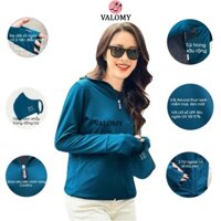Áo khoác chống nắng nữ cao cấp Tặng Khẩu Trang  Vải Cotton 2 Lớp Dày Dặn  Có Lưới Thông Hơi Thoáng Mát VALOMY