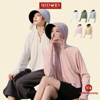 Áo Khoác Chống Nắng Nữ Suông Midori Ngăn UV Có Lưỡi Trai Chống Chói CN02