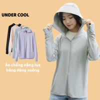 Áo Khoác Chống Nắng Nữ UNDERCOOL UPF50+ Đổi Màu Logo Chất Lụa Băng Mát Dáng Xuông Che Nắng Tối Ưu Có Túi Tiện Lợi ACN07