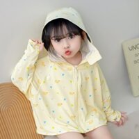 Áo khoác chống nắng trẻ em nhẹ và thoáng khí, UPF50+, bảo vệ UV cho bé trai và bé gái