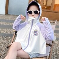 Áo khoác chống nắng trẻ em thoải mái, chất liệu lụa băng UPF50+ và thiết kế thoáng khí cho vui chơi ngoài trời