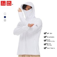 Áo khoác chống nắng Uniqlo AIRism (UPF 50 +) Nam thoáng khí Nhanh khô đi bộ đường dài Áo khoác thể thao Áo khoác ngoài trời nam