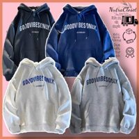 Áo khoác chui đầu hoodie nỉ ngoại in chữ unisex ulzzang nam nữ an638