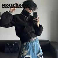 Áo khoác cổ cao cổ ngắn nam MouChooce Áo dài tay cao cấp phong cách Hàn Quốc mới cho mùa thu