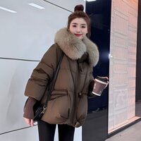 Áo khoác có đệm ngắn cho nữ dày cổ lông lớn Áo khoác có đệm phiên bản Hàn Quốc Áo khoác thời trang Meila Phong cách Đức Áo khoác bánh mì nhỏ