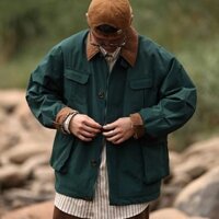 Áo khoác cổ điển cổ điển, quần áo nam thời trang (mơ, xanh lá cây)