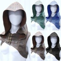 Áo khoác cổ điển Thời Trung Cổ Khóa dây đeo vai áo khoác da màu trơn trang phục biểu diễn sân khấu Mũ Cướp Biển