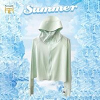 Áo khoác có mũ trùm đầu chống nắng dành cho nữ có nắp che mặt Quần áo chống nắng mỏng