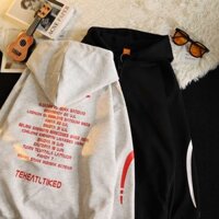 Áo khoác có mũ trùm đầu dài tay cổ điển kiểu Mỹ Unisex Áo khoác có mũ trùm đầu rộng
