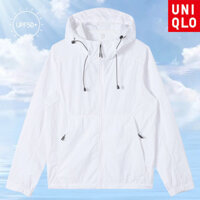 Áo khoác có mũ trùm đầu nhẹ mùa hè Uniqlo, Bộ đồ chống nắng cặp đôi UPF50 +, Áo khoác có dây kéo thoáng khí mát mẻ