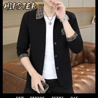 Áo khoác cổ Polo nam Áo len dệt kim mỏng Áo khoác ngắn thời trang cao cấp và thời trang Áo khoác phù hợp cho mọi trận đấu