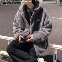 Áo khoác Cotton dày dành cho nam GF Phiên bản Hàn Quốc Áo khoác lông cừu dáng rộng thông thường hợp thời trang