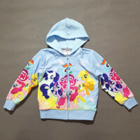 Áo khoác cotton mềm mát hình ngựa pony bảy sắc cầu vồng