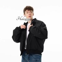 Áo khoác cotton nam ESEA American high street dáng rộng thiết kế giản dị giải cấu trúc áo khoác bóng chày rung cảm