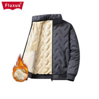 Áo khoác cotton nam Pannofluxus, da cừu dày và ấm áp dáng rộng và đơn giản phù hợp với áo thường ngày
