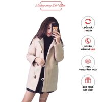 Áo Khoác Dạ  2 Lớp 🦋 Áo Choàng Nữ Dáng Hàn Quốc Phối khuy cài
