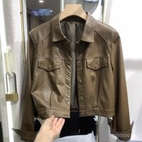 Áo khoác da Áo JACKET mẫu ngắn dành cho nữ áo đi xe máy da PU mẫu mới Áo người nhỏ mẫu hot