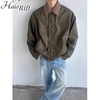 Áo khoác da Bomber Jacket Nam Nâu Đen M-2XL