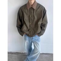 Áo khoác da Bomber Jacket Nam Nâu Đen M-2XL