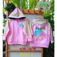 Áo khoác da cá bé gái Pony, Mickey