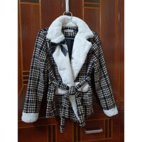 Áo khoác dạ cổ lông size M