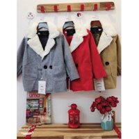 áo khoác dạ cổ lông xuất NGA cho bé gái  12-30kg