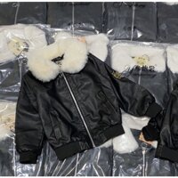 Áo khoác da cổ lông