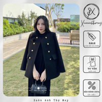 Áo khoác dạ cổ tròn túi ốp - Xuananhthomay