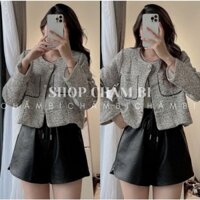Áo khoác dạ dáng croptop vibe Hàn Quốc [ Áo nhà Mây]