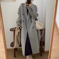 Áo khoác dạ dáng dài mùa đông phong cách Hàn Quốc