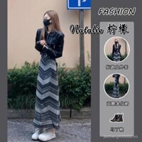 Áo khoác da đen cao cấp kiểu Pháp cho phụ nữ, mùa thu, dáng ôm, áo camisole đan sọc, bộ hai mảnh