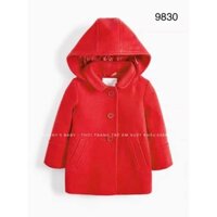 áo khoác dạ đỏ cho bé gái