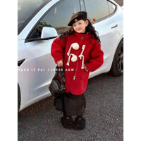 áo khoác dạ đỏ lót lông hàng QCCC cho bé