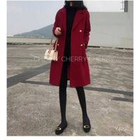 áo khoác dạ đỏ phong cách hàn quốc y429