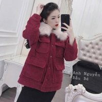 Áo khoác dạ đỏ