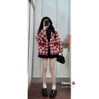 Aó khoác dạ ép lông thỏ - FB23