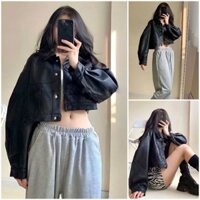 Áo khoác da from croptop, áo khoác nữ phong cách cá tính trẻ trung năng động mặc đi chơi đi học đi làm