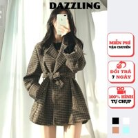 Áo khoác dạ kẻ freesize