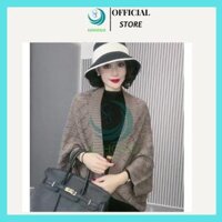 Áo khoác dạ len dệt kim, loại cao cấp-CHỌN MÀU- Áo choàng cardigan nữ, dạng lưới giữ ấm, quà tặng cho phụ nữ- -  XÁM