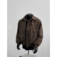 Áo Khoác Da Loang V2 - Form Poxy - Chất Da PU - Phối Túi Dây Kéo Nam Tính - Phong Cách Hàn Quốc