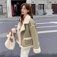 ÁO KHOÁC DA LỘN LÓT LÔNG CHO NỮ