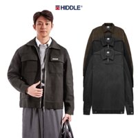 Áo khoác da lộn nam cao cấp hàng hiệu HIDDLE có túi hộp thật, vải da lộn 2 lớp nhiều màu, có túi trong | H11-AK1