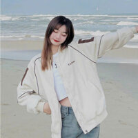 Áo khoác da lộn nam nữ lót dù cổ bẻ logo thêu GOOANN phong cách hàn quốc trẻ trung năng động-shopsituoiteen