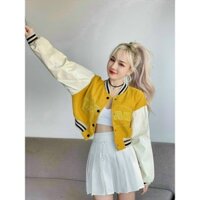 Aó Khoác Da Lộn Nữ ( 2 Lớp ) From Croptop cực Xinh Cá Tính Cuốn Hút P728