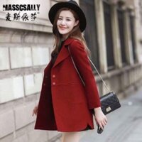 Áo khoác dạ lông cừu mẫu thu đông 2017