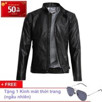 Áo Khoác Da Lót Lông Nam Thời Trang Cao Cấp Pious AD017K + Tặng Kèm Kính